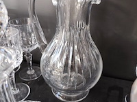 Set kristallen glazen en karaf, 2 decanteerkaraffen kristal - afbeelding 6 van  8