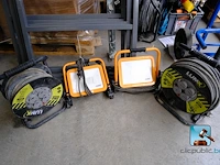 Set met kabelhaspels en led-schijnwerpers