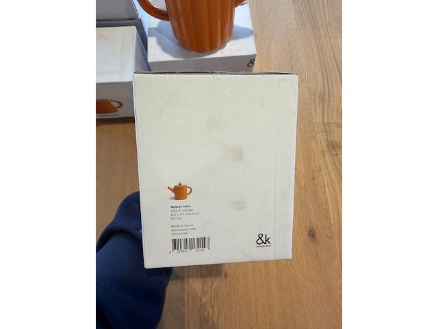 Set oranje thee-potten - afbeelding 3 van  4