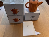 Set oranje thee-potten - afbeelding 4 van  4