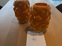 Set oranje vaas