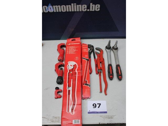Set pijpsnijders - rothenberger - diverse maten waterpomptang - rothenberger schroefsleutel - rothenberger gaskopsleutels - rothenberger - afbeelding 1 van  4