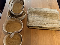 Set placemats + rieten mandjes - afbeelding 2 van  7