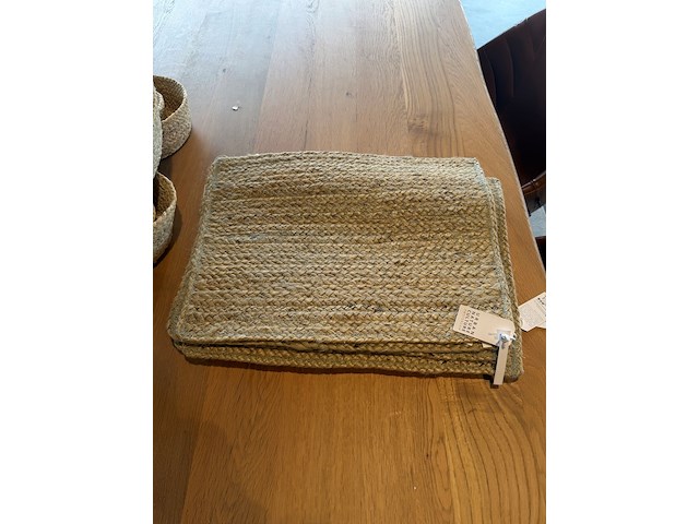 Set placemats + rieten mandjes - afbeelding 7 van  7