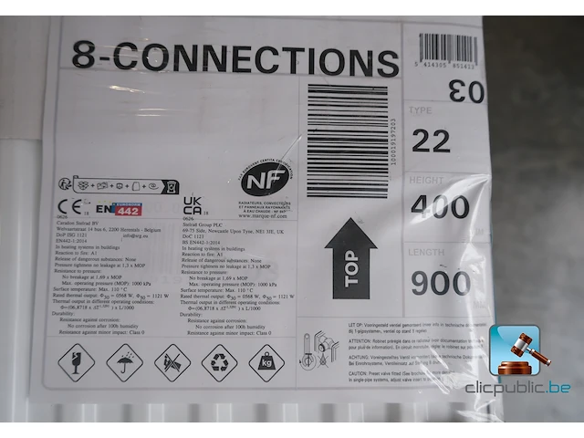 Set radiatoren met thermostaatknoppen en bevestigingsmateriaal - afbeelding 9 van  13