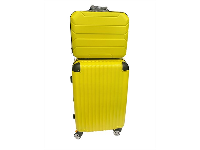 Set reiskoffer + beautycase - ormi - geel - afbeelding 1 van  5