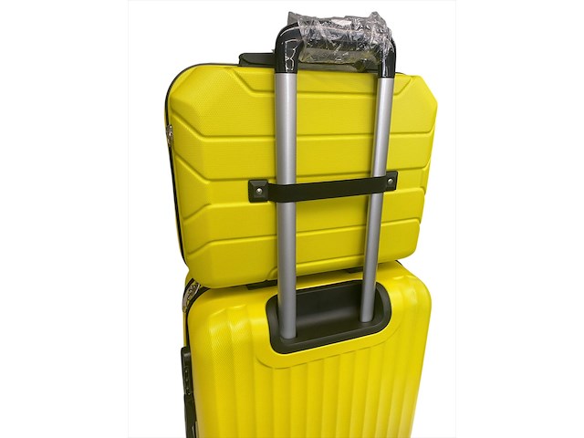 Set reiskoffer + beautycase - ormi - geel - afbeelding 2 van  5