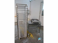 Set roestvrijstalen trolleys