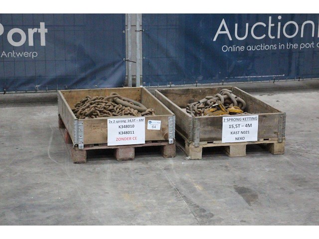 Set sprong ketting 15.5t/4m en 14.5t/6m - afbeelding 1 van  1