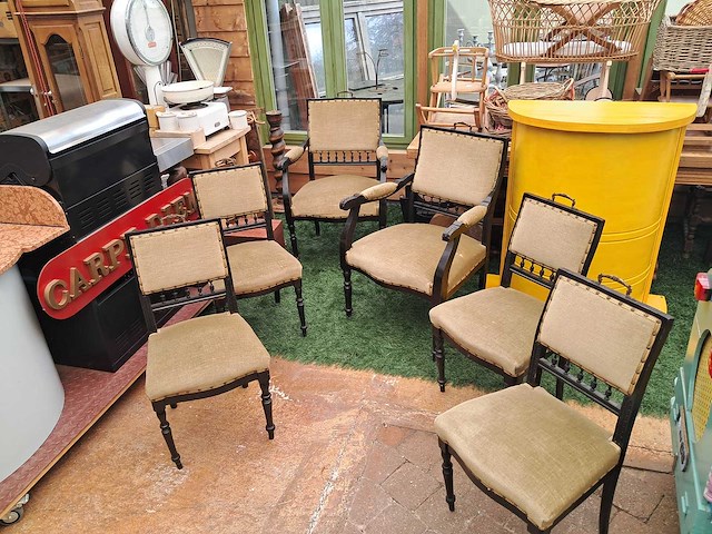 Set stoelen (6x antiek) - afbeelding 1 van  9