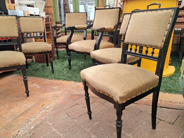 Set stoelen (6x antiek) - afbeelding 2 van  9
