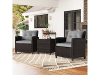 Set tuinmeubels: 2 fauteuils en een salontafel - afbeelding 1 van  4