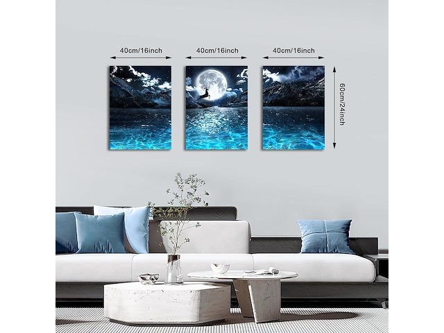 Set v 3 canvasfoto's - afbeelding 2 van  3