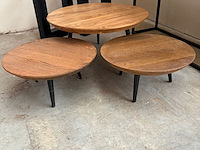 Set v 3 salontafels massief eik - afbeelding 1 van  2