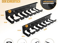 Set v 4 kabelgoten voor bureau zwart - afbeelding 3 van  3