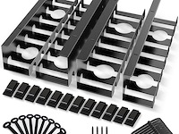 Set v 4 kabelgoten voor bureau zwart - afbeelding 1 van  3