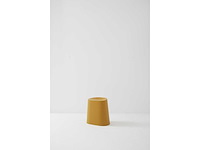 Set van 1 brede leunstoel (terracota) + 1 kalmar gele pouff - afbeelding 2 van  5
