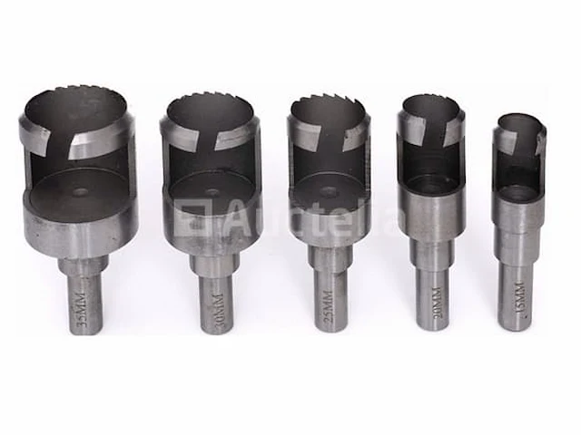 Set van 10 bits met doppen/gaten 15-35 mm kraft&dele - afbeelding 3 van  3
