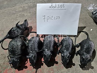 Set van 12 geesten om op te hangen set van 15 halloween pompoen-snoepbakken - nieuw set van 30 heksenbezems - nieuw set van 7 nep-ratten - nieuw - afbeelding 4 van  4