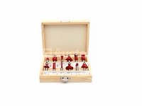 Set van 12 kraft&dele-routerbits in een koffer - afbeelding 2 van  2
