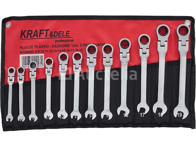 Set van 12 open-end ratelsleutels (8-19 mm) kraft&dele - afbeelding 2 van  3