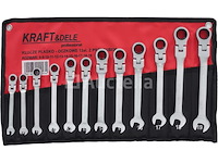 Set van 12 open-end ratelsleutels (8-19 mm) kraft&dele - afbeelding 2 van  3