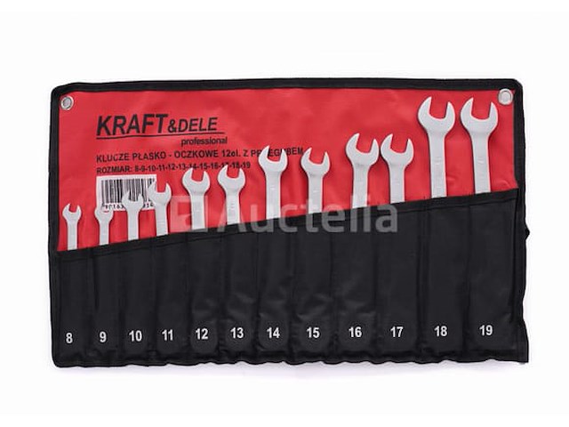 Set van 12 open-end ratelsleutels (8-19 mm) kraft&dele - afbeelding 3 van  3