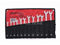 Set van 12 open-end ratelsleutels (8-19 mm) kraft&dele - afbeelding 3 van  3