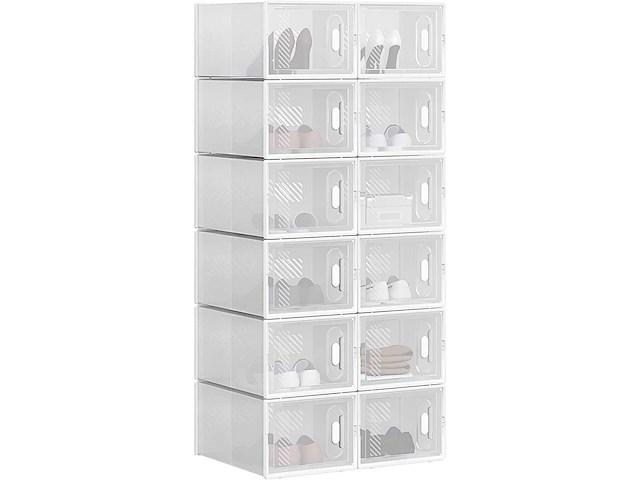 Set van 12 schoenendozen opbergdozen - afbeelding 2 van  4
