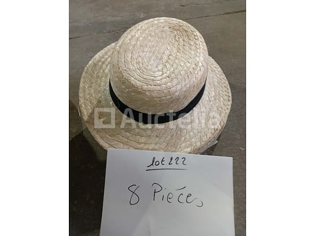 Set van 12 strohoeden - gloednieuwe set van 8 strohoeden - gloednieuw lot van 4 strohoeden - nieuwe partij van 18 strohoeden - nieuwe partij van 16 diverse strohoeden - nieuw - afbeelding 1 van  5