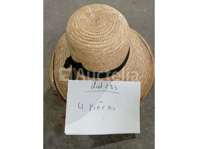 Set van 12 strohoeden - gloednieuwe set van 8 strohoeden - gloednieuw lot van 4 strohoeden - nieuwe partij van 18 strohoeden - nieuwe partij van 16 diverse strohoeden - nieuw - afbeelding 2 van  5