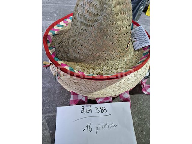 Set van 12 strohoeden - gloednieuwe set van 8 strohoeden - gloednieuw lot van 4 strohoeden - nieuwe partij van 18 strohoeden - nieuwe partij van 16 diverse strohoeden - nieuw - afbeelding 5 van  5