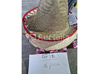 Set van 12 strohoeden - gloednieuwe set van 8 strohoeden - gloednieuw lot van 4 strohoeden - nieuwe partij van 18 strohoeden - nieuwe partij van 16 diverse strohoeden - nieuw - afbeelding 5 van  5