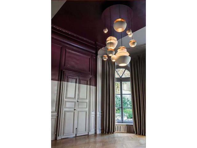 Set van 12 sun-lampen 25 cm - wit en goud - afbeelding 5 van  5