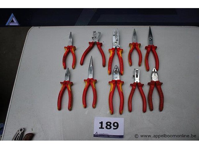 Set van 12 tangen - diverse types - afbeelding 1 van  2