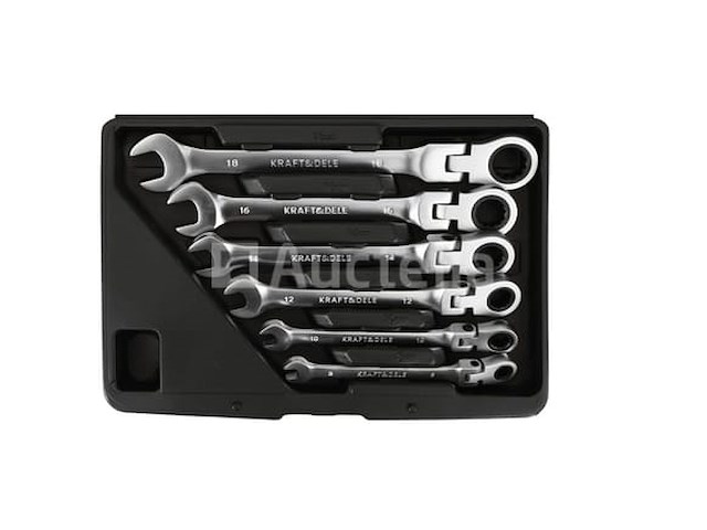 Set van 12 vlakme/racagnac sleutels 8-19 mm kraft&dele - afbeelding 3 van  3