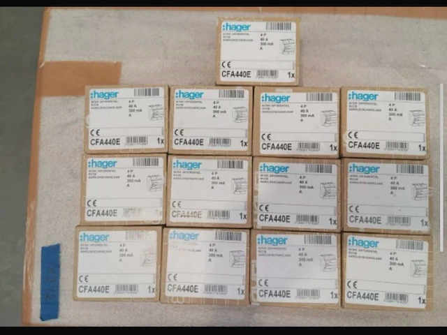 Set van 13 hager 4p 40 a – 300 ma type a rcd (13x) - afbeelding 1 van  3