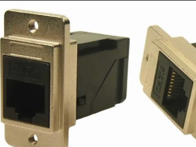 Set van 158 rj45 cat 6 schuine bulkhead-thrums – metaal (158x) - afbeelding 1 van  2