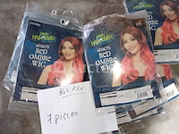 Set van 16 pruiken - nieuw en verpakt in verschillende modellen en kleuren set van 31 diverse pruiken - nieuw set van 12 pakjes supporter wigs belgium - nieuw set van 7 carnavalspruiken - nieuw set van 3 maryline monroe luxe model pruikensets - nieuw - afbeelding 3 van  6