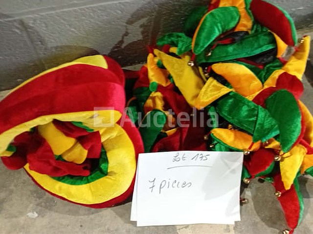 Set van 160 carnavalshoeden of andere - nieuw set van 22 harde kartonnen cowboyhoeden - nieuw set van 11 boerencarnavalshoeden - nieuw set van 7 jester carnival-hoeden - nieuw set van 6 carnavalshoeden - nieuw set van 13 schuimen kermishoeden in verschillende kleuren - nieuw - afbeelding 5 van  6