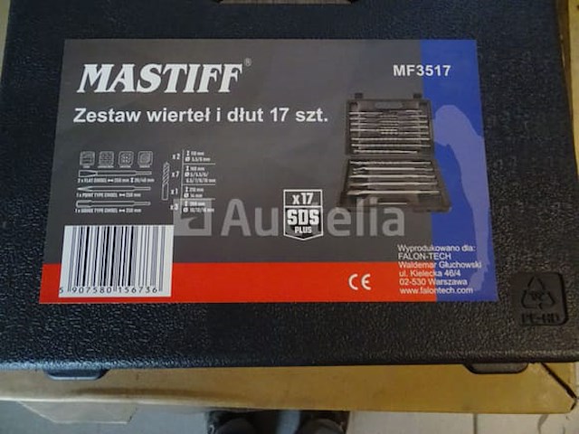 Set van 17 bits, sds plus beitels mastiff mf3517 - afbeelding 1 van  4