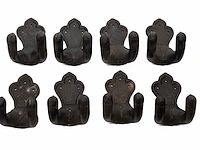 Set van 18 antieke gietijzeren stal- of... - afbeelding 2 van  3