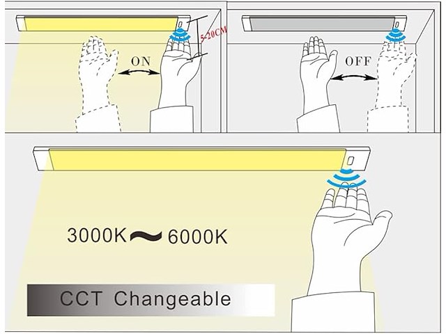 Set van 2 - 60 cm led onderbouwverlichting - afbeelding 2 van  6