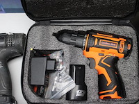 Set van 2 accuboormachines - ferm - bat20 oplader - ferm accuboormachine - cordless drill toebehoren - oplader, extra batterij, koffer - afbeelding 3 van  3