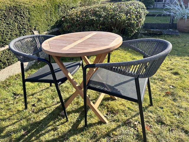 Set van 2 alu / rope stoelen - afbeelding 1 van  2