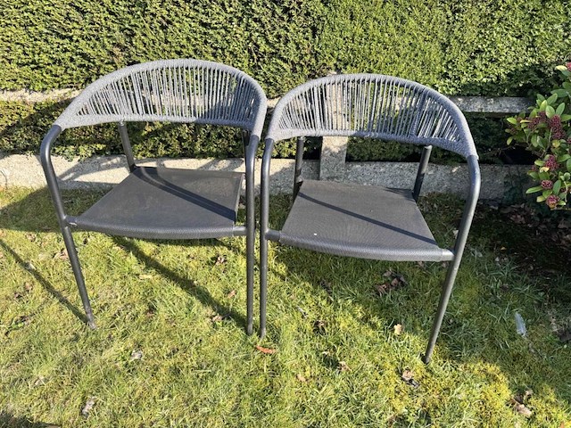 Set van 2 alu / rope stoelen - afbeelding 2 van  2