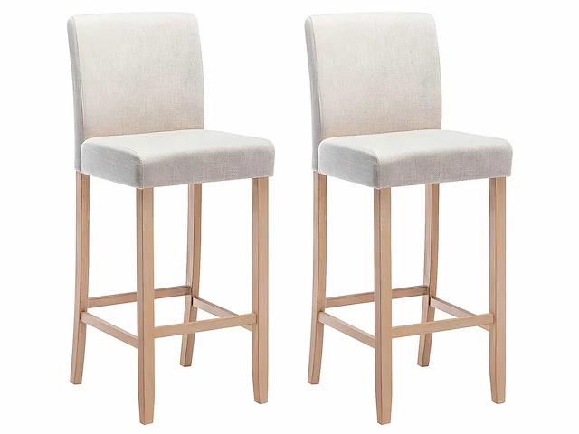 Set van 2 barkrakkjes - stof - beige - afbeelding 2 van  8