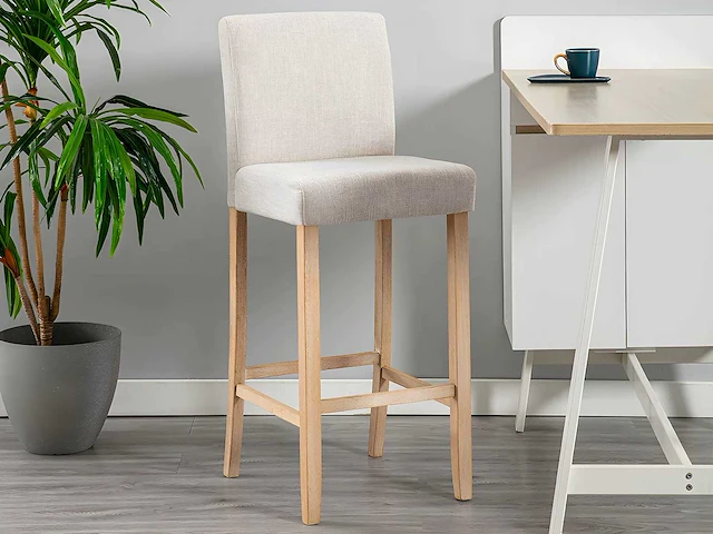 Set van 2 barkrakkjes - stof - beige - afbeelding 1 van  8