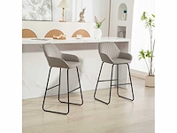 Set van 2 barkrakkjes, barkruk met stoffen bekleding en bekleding