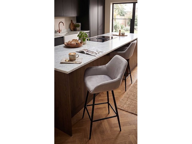 Set van 2 barstoelen amman 65cm - grijs - afbeelding 5 van  7